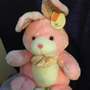 Pink and Cream Plush Bunny